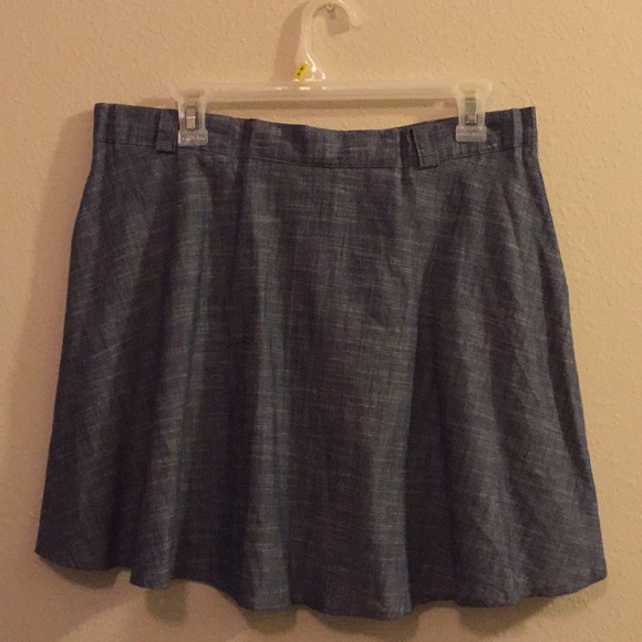 Blueish-Plaid Mini Skirt - Picture 2 of 3